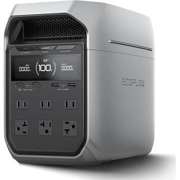 EF EcoFlow Power Station DELTA 3  ,1024Wh LFP Battery/1 Hour Fast Charging, 2200W Output Solar Generator for Outdoor Camping,Home Use,RV