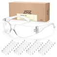 thumbnail image 1 of Gafas de seguridad PTCOL Crystal Clear, paquete de 28, antiarañazos, 1 of 6