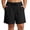#01 Black 【Mix, Match & Rotate: Stock Up on Your Favorite Colors】, variant on Plus Size Women's Soft Fabric Shorts, Drawstring High Waisted Flattering Fit Trim, Functional Side Pockets Lightweight Breathable Mesh Matrix, Summer Beachwear Daily Casual Travel Outing, | Velmuse