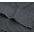 thumbnail image 4 of Marquess 4 Pieces Microfiber Flannel Sheet Set, Queen Size Dark Grey Color, Deep Pocket Beding Sheets, 4 of 6