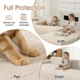 thumbnail image 4 of TOPCHANCES Soft Velvet Couch Covers, Non Slip Corner Sofa Cover Protector Mat, Pet Sofa Mat, 2-Piece Couch Covers Set for L Shape Sectional, Beige White, Size S, 4 of 9