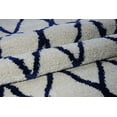 thumbnail image 4 of Ladole Rugs Geometric Trellis Simple Syle Carpet Comfortable Area Rug Carpet in Ivory-Navy Blue 4x6 (3'11" x 5'7", 120cm x 170cm), 4 of 4