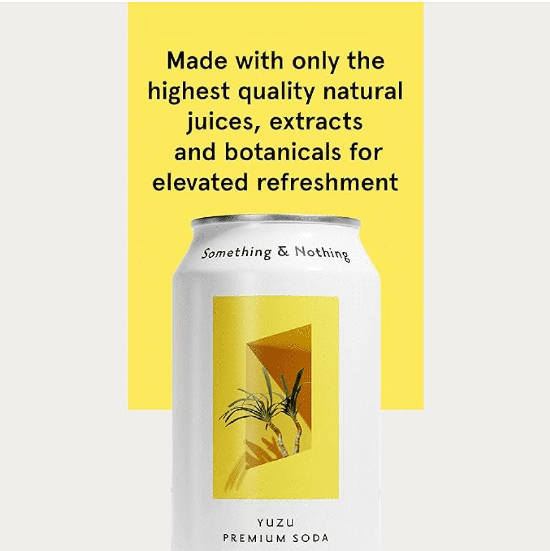 Something & Nothing Lightly Carbonated Yuzu Premium Soda Case of 12 x 12 Fl Oz