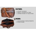 thumbnail image 4 of Madosh Genuine Leather Men's Briefcase Office Bag Laptop Brown Crossbody Handbag 12"x16", 4 of 6
