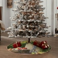 thumbnail image 4 of Balery Vintage Wooden Bucket Printed Christmas Tree Skirt , Merry Christmas Party Christmas Tree Decoration,Adjustable Tree Skirt-30", 4 of 6