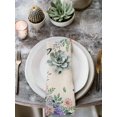 thumbnail image 2 of Watercolor Flowers Cloth Napkins Set of 4 Reusable Dinner Napkins, Spring Floral Butterflies Botanical Beige Cocktail Napkin Washable Table Napkins for Wedding/Holiday Party/Baby Shower 20"x20", 2 of 7