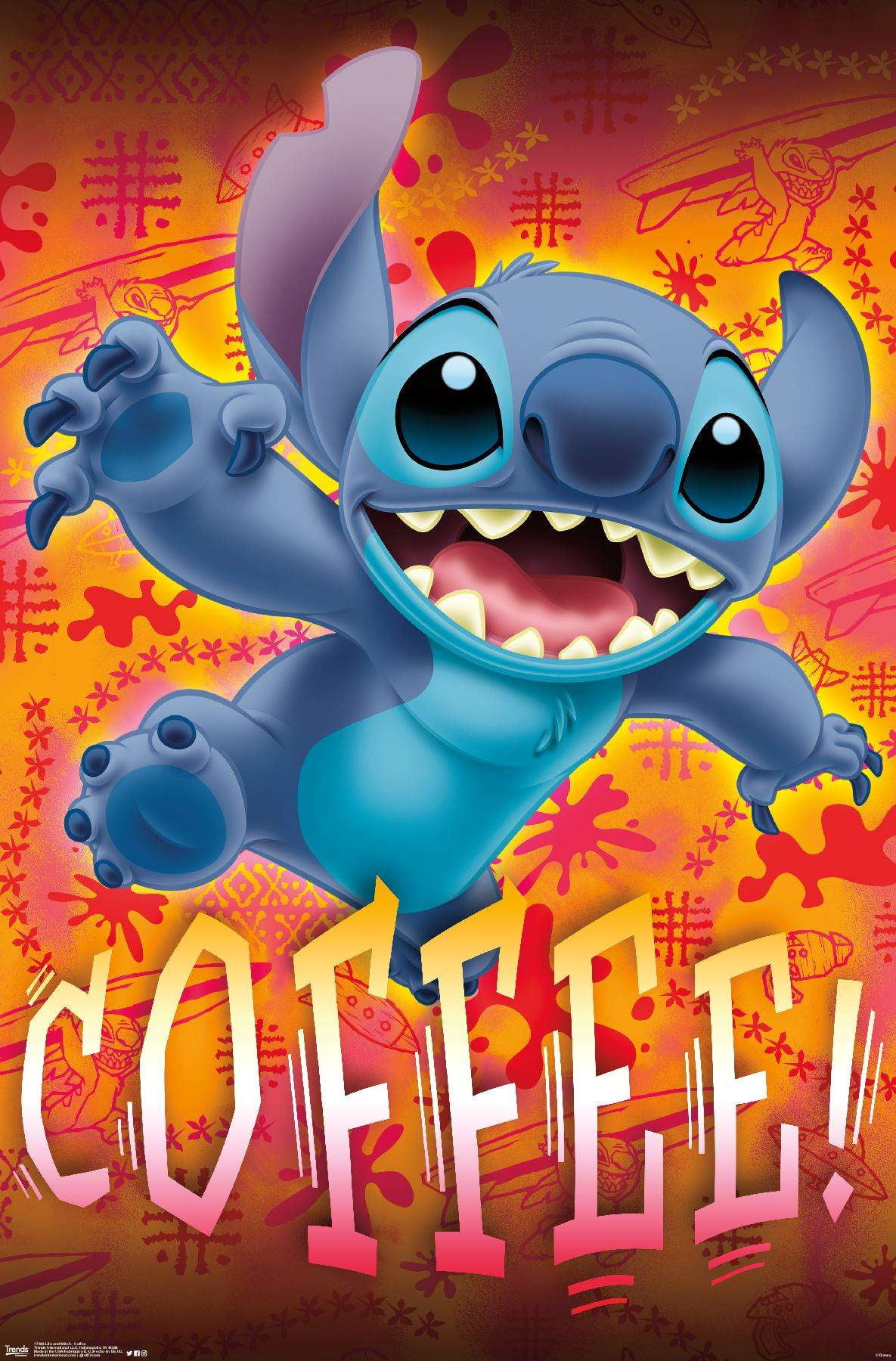 Disney Lilo and Stitch Coffee Wall Poster, 14.725" x 22.375