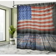 thumbnail image 5 of Ambesonne America Shower Curtain, Patriotic National Flag, 69"Wx84"L, Blue Red Umber, 5 of 5