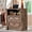 Light Brown, variant on wow97e Farmhouse Nightstand, 2 Drawers End Table w/Charging Station, Roman Column, Wood Rustic Bedside Table w/Open Shlef for Bedroom