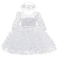 thumbnail image 2 of Odeerbi 3-24 Months Baby Girls Butterfly Tulle Gowns Baby Shower Dresses with Headband Bow Cotton Birthday Party Dress Fashion Long Sleeve Splicing Mesh Dress Baby Girls Clothes, 2 of 4