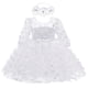 thumbnail image 2 of Odeerbi 3-24 Meses Niñas Mariposa Tul Vestidos Baby Shower Vestidos Con Cinta Lazo Algodón Fiesta de Cumpleaños Vestido de Manga Larga Empalme Vestido de Malla, 2 of 4
