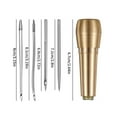 thumbnail image 3 of Multifunctional Leather Sewing Awl Tool Set Leather Sewing Needle Awl with Metal Handle Leather Shoe Repair Tool Set, 3 of 8