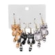 thumbnail image 1 of Pendientes de gato TQEHS 3 pares aleación de esmalte colgantes, 1 of 6