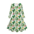 thumbnail image 1 of HNMKIU Robe de Fête de Noël pour Filles Manches Longues avec Imprimé Cerf et Arbre pour Célébrations de Vacances, 1 of 3