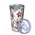 thumbnail image 2 of 16oz Tumblers White Christmas Santa and Character Pattern Stainless Steel Vacuum Insulated Double Wall Travel Tumbler Cups Mug with Lid and Straw,Cleaning Brush for Coffee,Tea, 2 of 4