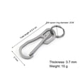 thumbnail image 3 of Llavero Llavero de acero inoxidable Mosquetón Escalada Cinturón Hebillas Llavero Plata Likrtyny  Para estrenar, 3 of 6