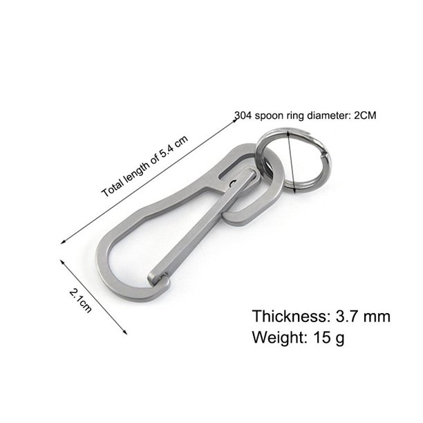 Llavero de acero inoxidable Mosquetón Escalada Cinturón Hebillas Llavero (Plata) Likrtyny Para estrenar