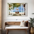 thumbnail image 3 of Elephant Stock Beach Window Wall Art - Horizontal Canvas Wall Art - Living Room Wall Decor - Beach Canvas - Beige And Brown Decor - 48" x 32", 3 of 7