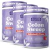 ColonSweep Psyllium Husk Powder Colon Cleanser - Vegan, Gluten Free Fiber Supplement - Safe Colon Cleanse for Constipation Relief, Bloating Relief & Gut Health -16 OZ (60 Servings) - 3 Pack