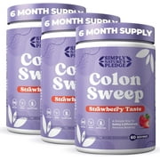 ColonSweep Psyllium Husk Powder Colon Cleanser - Vegan, Gluten Free Fiber Supplement - Safe Colon Cleanse for Constipation Relief, Bloating Relief & Gut Health -16 OZ (60 Servings) - 3 Pack