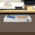 thumbnail image 4 of Sliding Pull-out Under Table Drawer for Office Desk, Drawer For Under Desk, Undermount Drawer for Sit Stand Workstation (White, 14", Lockable), 4 of 16