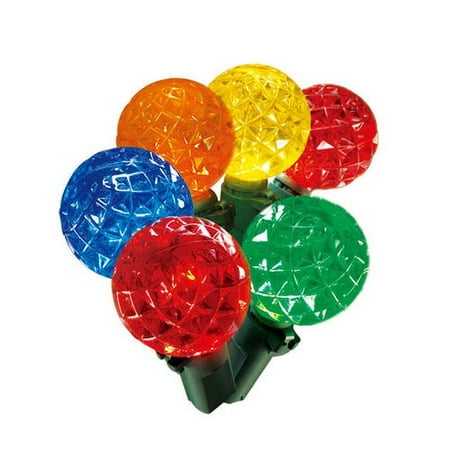 Mainstays LED Diamond Cut G8 String Lights, Multi, 50 Count