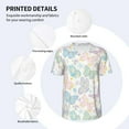 thumbnail image 3 of Lsque Colorful Butterfly Pattern Mens Polo Golf Shirts Funny Graphics Shorts Sleeve Button Shirts Baseball T-shirt-3X-Large, 3 of 7