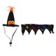 thumbnail image 3 of Sombrero de calabaza de Halloween para mascotas, sombrero y collar ajustables, disfraz de fiesta navideña para perros y gatos, esqueleto, 3 of 14