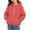 Watermelon Red, variant on Girls Zip Up Sweatshirts Size 10-12 Half Zip Long Sleeve Hoodie for Kids Cute Trendy Oversized Pullover Sweatshirt with Pockets