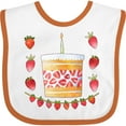 thumbnail image 3 of Inktastic Strawberry First Birthday Cake Boys or Girls Baby Bib, 3 of 4
