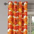 thumbnail image 3 of Ambesonne Poppy Flower Grommet Curtain, Hand Paint Blossoms, 50" x 63", Orange and Vermilion, 3 of 6