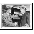 thumbnail image 2 of Historic Framed Print, [John Foster Dulles (right) shakes hands with his brother Allen Welsh Dulles at La Guardia Field, New York City], 17-7/8" x 21-7/8", 2 of 9