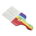 thumbnail image 1 of Barber Metal Afro Comb African American Pick Comb Hair Brush Hairdressing Styling Tool, 1 of 9