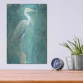 thumbnail image 4 of Luxe Metal Art 'Coastal Egret I Dark' by Sue Schlabach, Metal Wall Art, 12"x16", 4 of 9