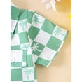 thumbnail image 7 of FEORJGP Toddler Girl Boy Summer Outfits 6M 12M 18M 2T 3T 4T Infant Baby Short Sleeve T-Shirts Checkerboard Print Shirts Lapel Button Down Tops Elasticsual Clothes for Beachwear Daily Holiday, 7 of 7