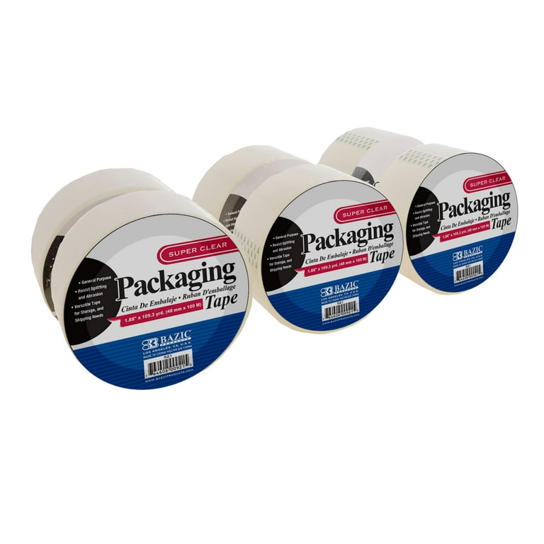 BAZIC Clear Packing Tape 1.88 x 109.3 Yards, Shipping Mailing Moving  Sealing Tapes, 6-Pack