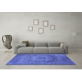 thumbnail image 3 of Ahgly Company Machine Washable Indoor Rectangle Oriental Blue Industrial Area Rugs, 7' x 9', 3 of 4