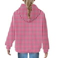 thumbnail image 6 of Mercatoo Kids Loose Tops Girls 𝗛oodie Cute Plaid Long Sleeve Fashion Sweatshirts Lightweight 𝗛oodie with Pockets, 6 of 7