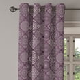 thumbnail image 3 of Ambesonne Mandala Grommet Curtain, Frames Vintage Oriental, 50" x 63", Eggplant and White, 3 of 6