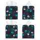 thumbnail image 2 of Balery Animal Footprints Porta Pañuelos de Cuero con Estampado – Funda Moderna Cuadrada para Caja de Pañuelos, Dispensador 5x5x5'', 2 of 7