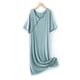 thumbnail image 1 of Camisón largo de color liso para mujer, con tirantes y almohadones en el pecho, copa fija integrada, vestido de pijama largo, 1 of 9