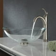 thumbnail image 6 of KRAUS Glass Vessel Sink in Crystal Clear with Pop-Up Drain and Mounting Ring in Satin Nickel, 6 of 9