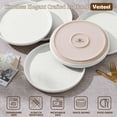 thumbnail image 3 of Vesteel Dinner Plates Set of 6, 10.2inch Ceramic Stoneware Sets for Home Restaurant, Large Dinnerware for Serving Steak, Pizza, Dishwasher & Microwave Safe, 3 of 8