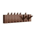 thumbnail image 1 of Rongfmy Wall Mounted Coat Rack, Flip Down Wall Hook Rack, Decorative, Entryway Coat Rack walnut color 8 key, 1 of 9