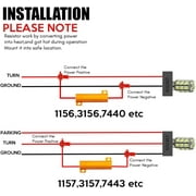 Zone Tech 50W 6Ohm LED Load Resistors - 4-Pieces LED Load Resistors for LED Turn Signal Lights or LED License Plate Lights or DRL (Fix Hyper Flash, Warning Cancellor)