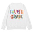 thumbnail image 3 of KAUOD Boys Girls Back to School Crewneck Sweatshirt Kids Fourth Grade Graphic Oversized Pullover Tops Lightweight Long Sleeve Shirt, 3 of 7