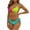 Yellow, variant on Elegant Bikini Set for Women Solid Color Figure Flattering with Soft Padded Bralette No Underwire and High Waist