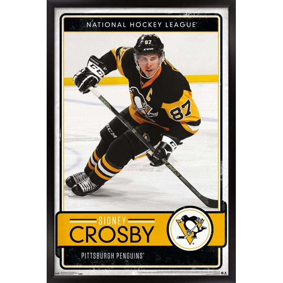 NHL Pittsburgh Penguins - Sidney Crosby 16 Wall Poster, 14.725" x 22.375", Framed