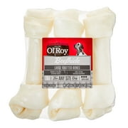 Ol' Roy Beefhide Large Knotted Bones Chews for Any Size Dogs, 16.2 oz, 3 Count
