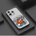 thumbnail image 3 of Agregue un toque divertido a su iPhone con una funda para teléfono plateada mate con diseño de dibujos animados, 3 of 4